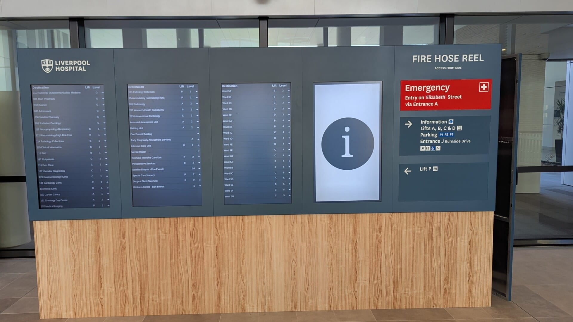 Liverpool Hospital Wayfinding Directory Signage
