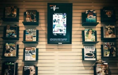 Magazine Rack Digital Signage Display