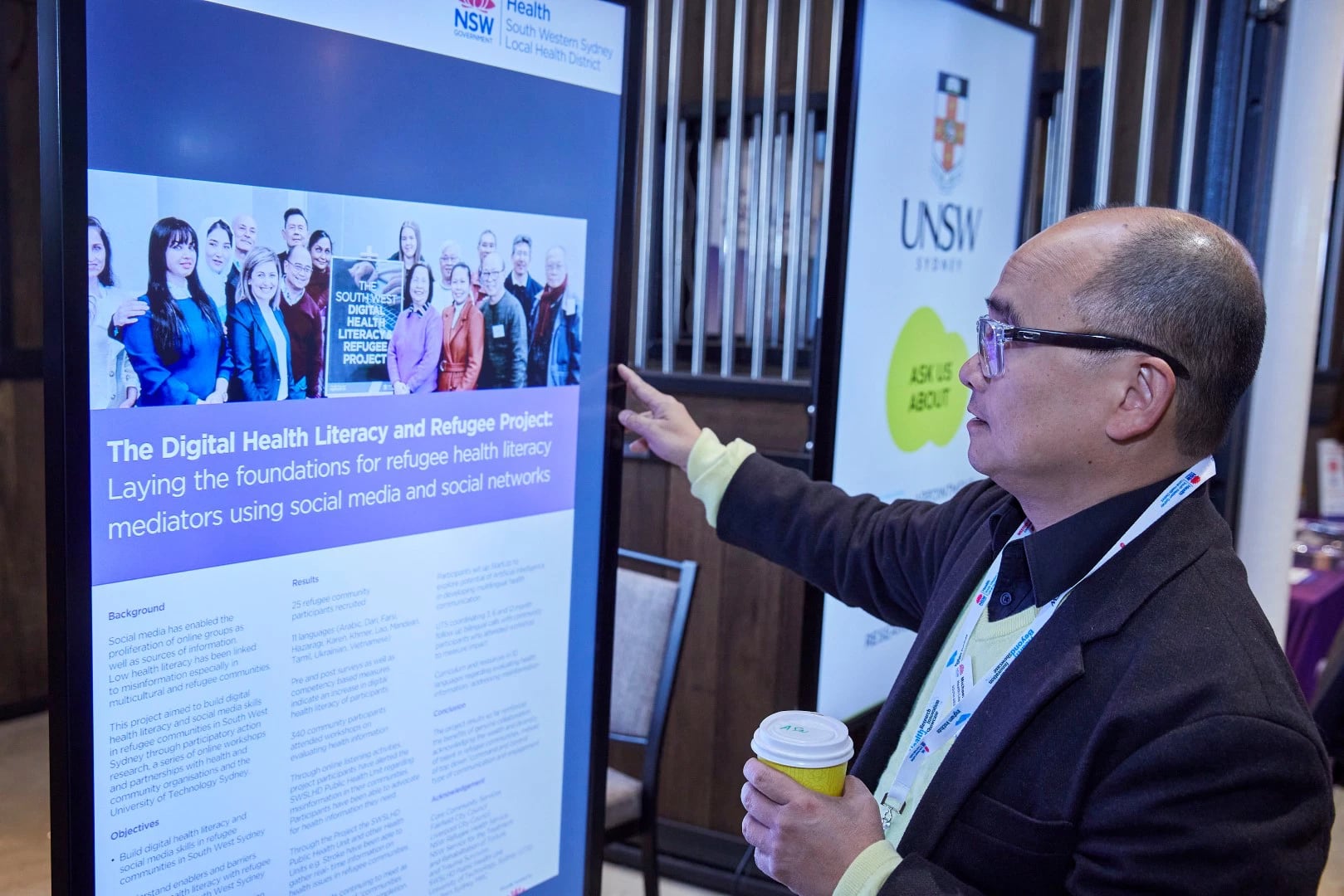 Researcher Presenting Digital Health Eposter
